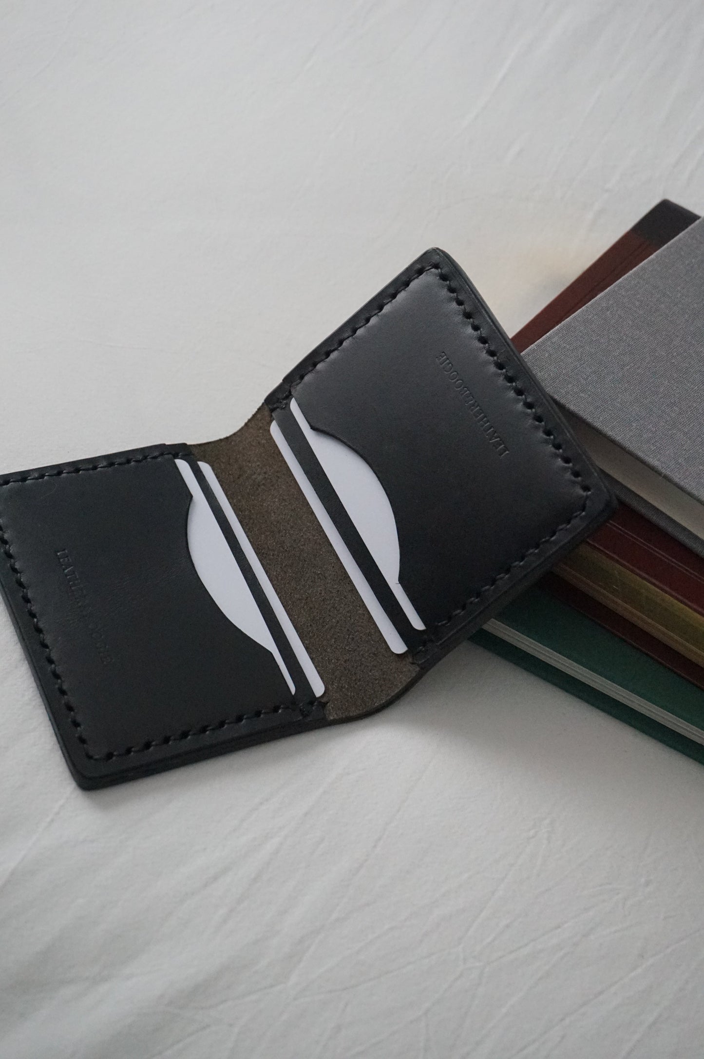 6 Pocket Card Bi Fold Full Grain Leather Wallet Italian Buttero