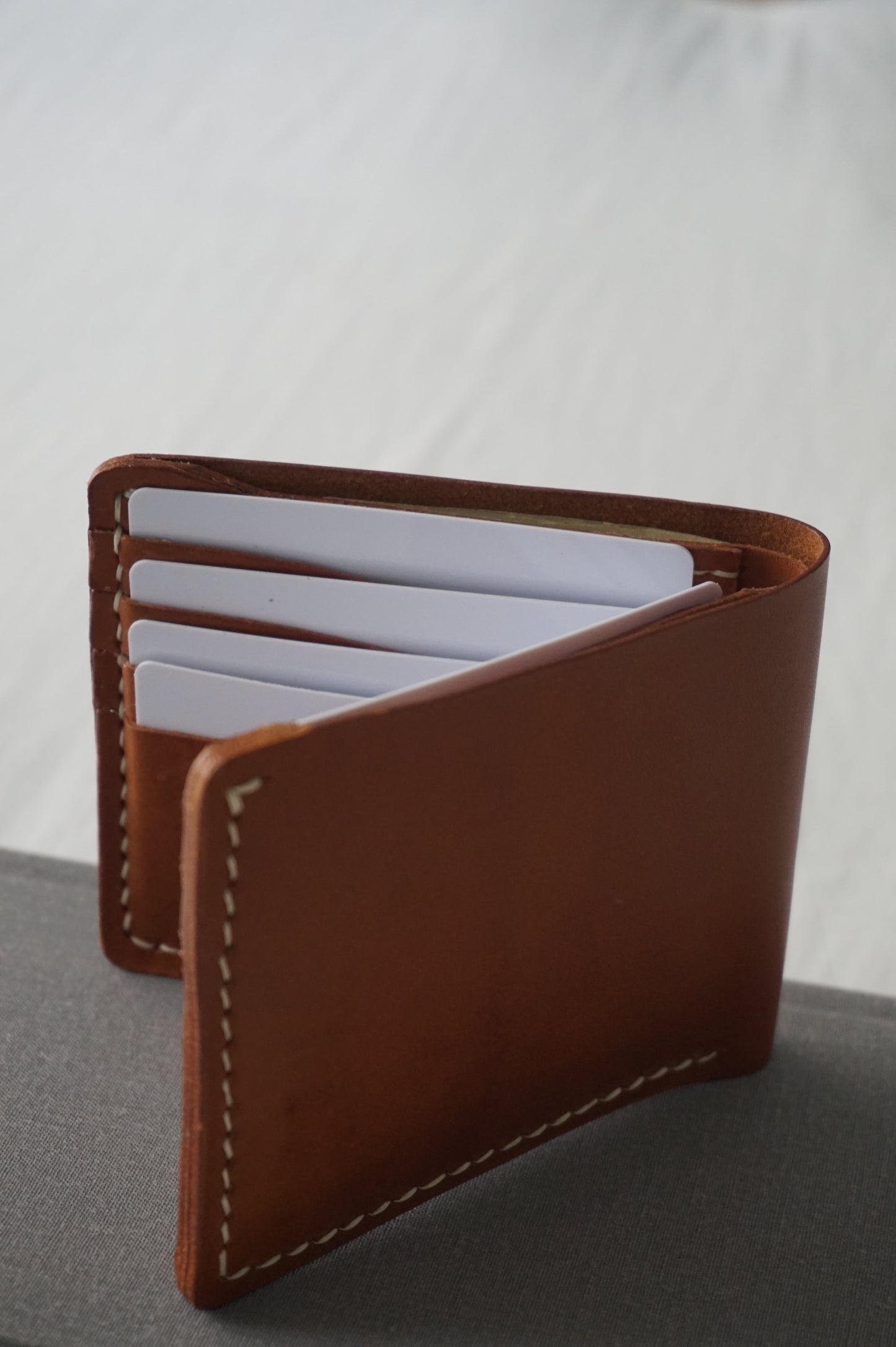 11 Pocket Bi Fold Full Grain Leather Wallet