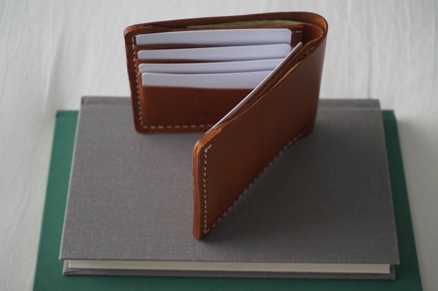 11 Pocket Bi Fold Full Grain Leather Wallet