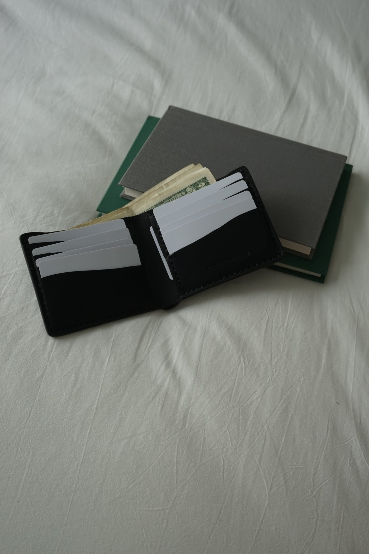 11 Pocket Bi Fold Full Grain Leather Wallet
