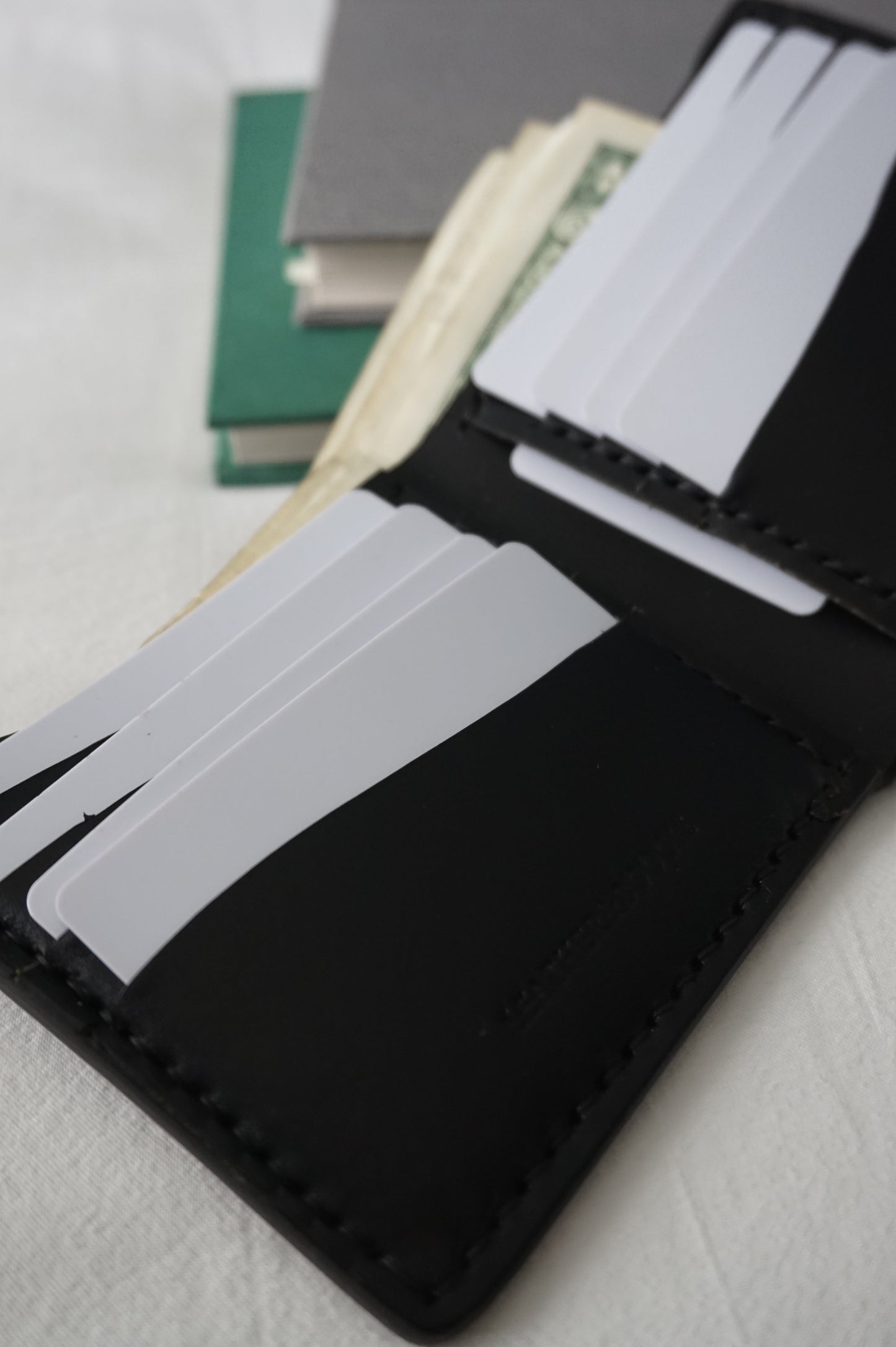11 Pocket Bi Fold Full Grain Leather Wallet