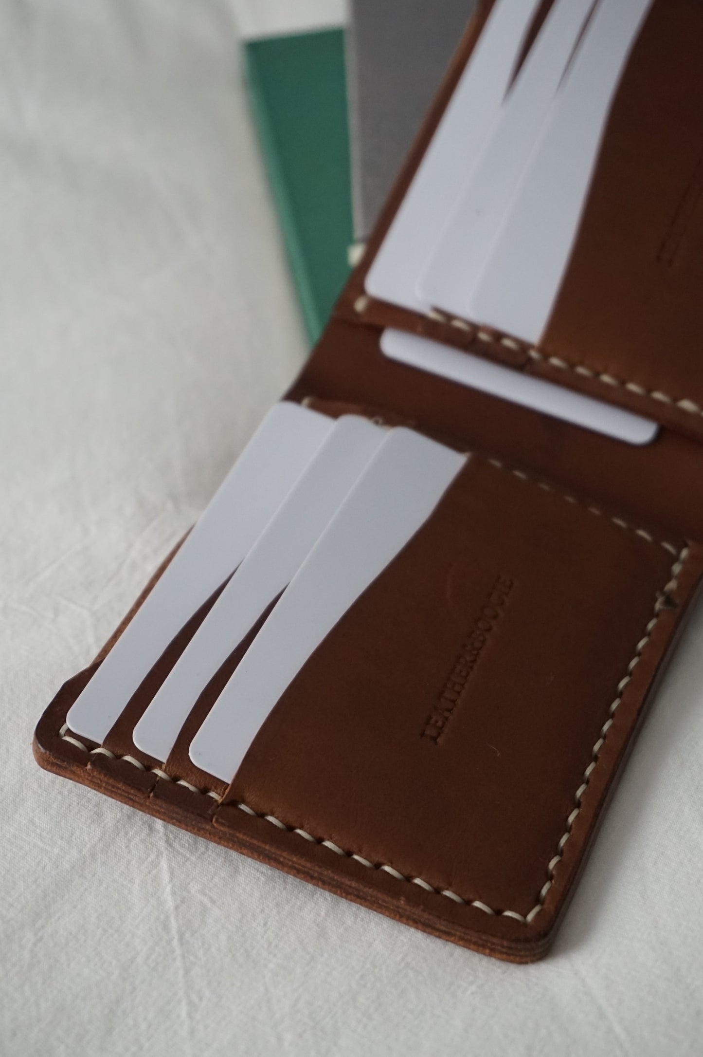 11 Pocket Bi Fold Full Grain Leather Wallet