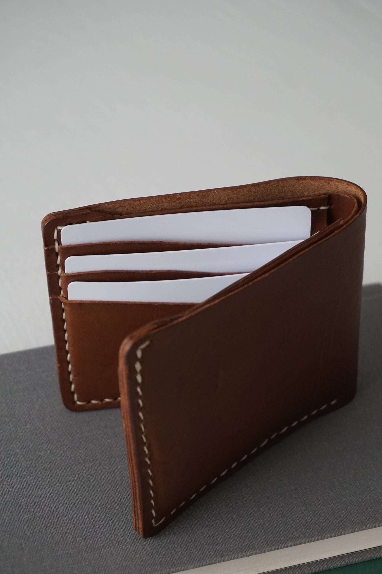 11 Pocket Bi Fold Full Grain Leather Wallet