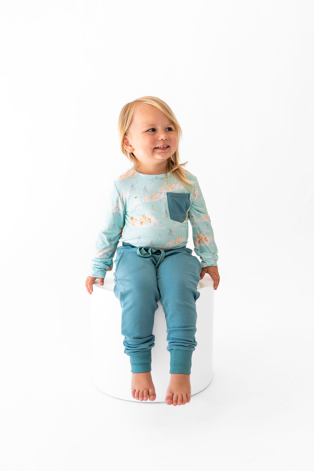 Bamboo Long Sleeve Pocket Tee with Joggers Laree + Co.