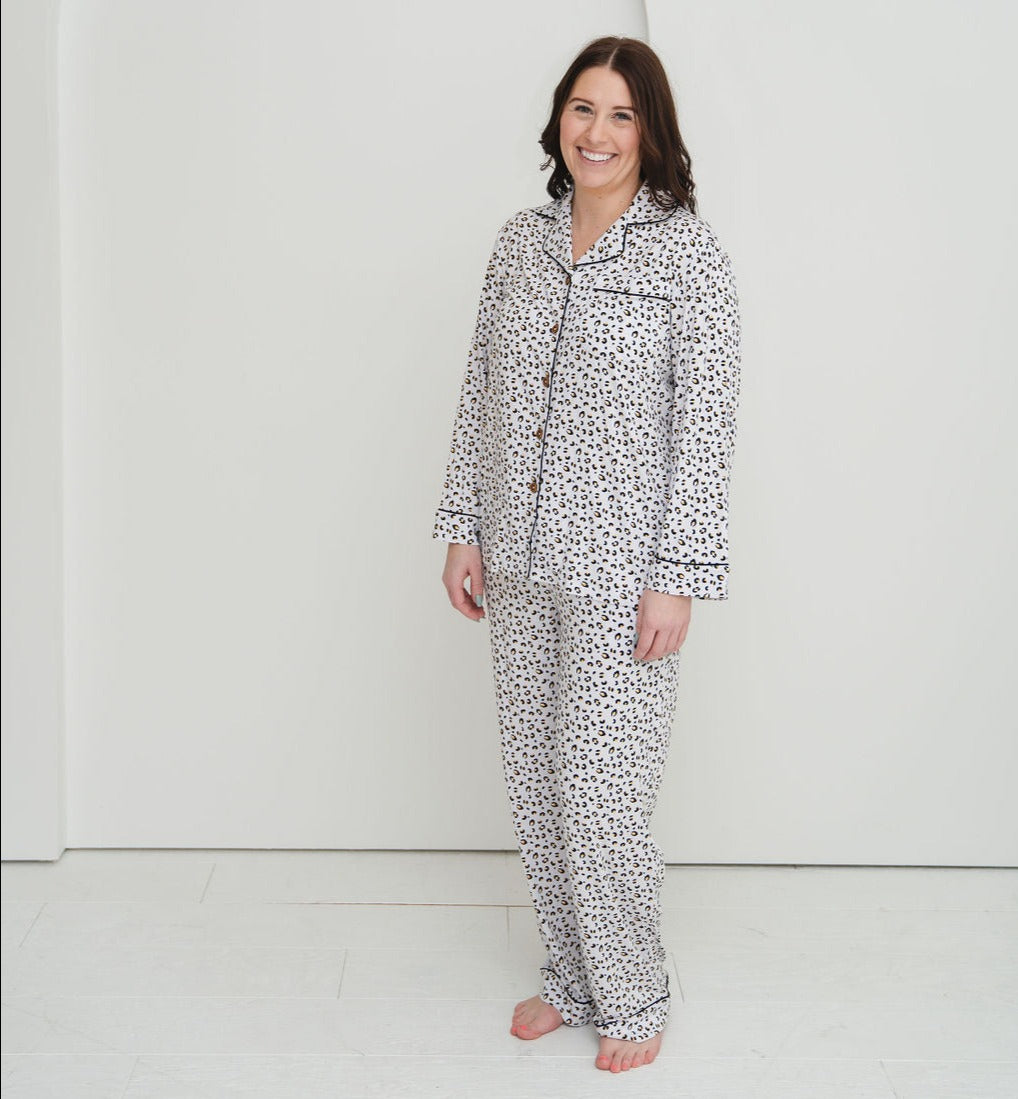 Leopard Bamboo Luxe Lounge Set Women's Laree + Co.