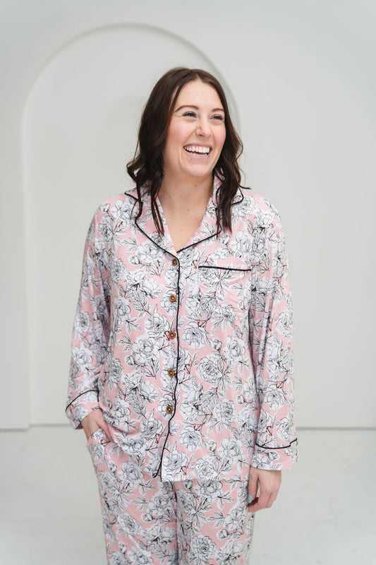 Allie Floral Bamboo Luxe Lounge Set Women's Laree + Co.