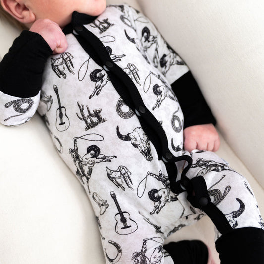 Bamboo Convertible Footie Three-Way Zipper Footie Laree + Co.