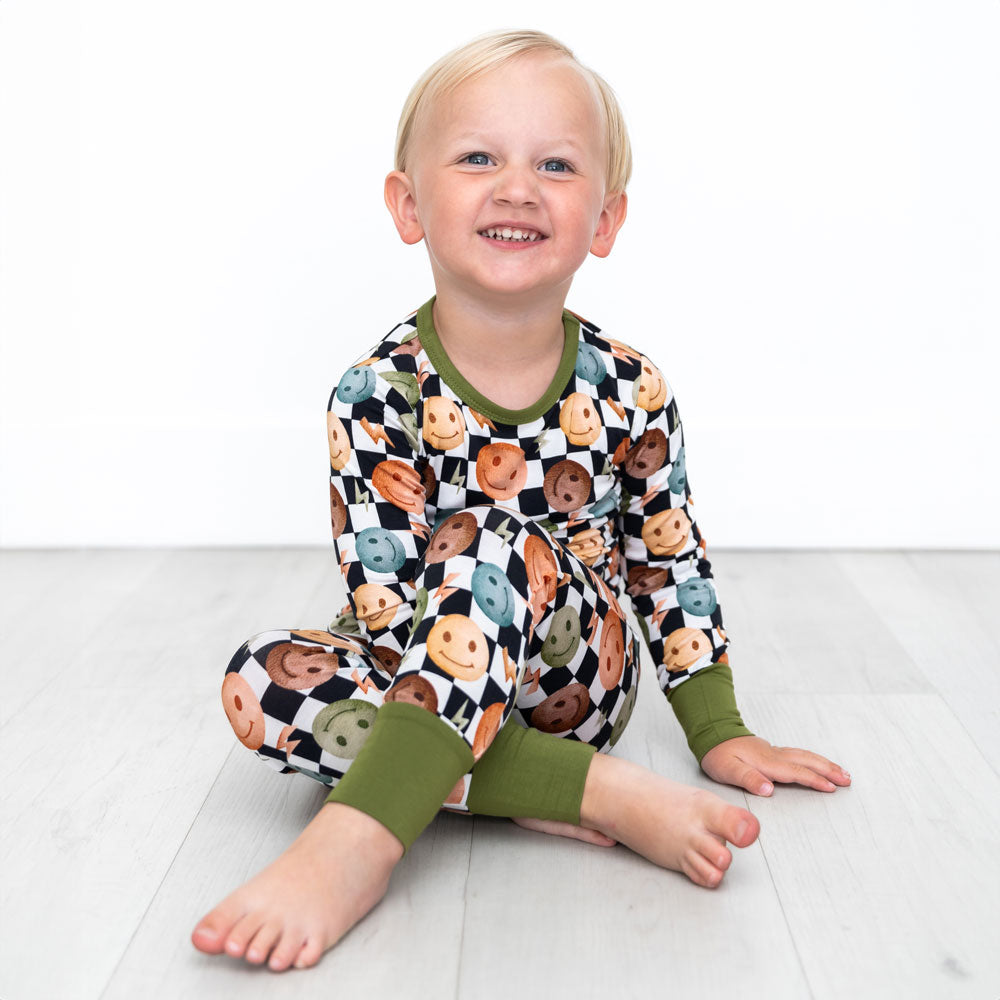 Bamboo Long Sleeve 2-Piece Set Luke Smiley Checks