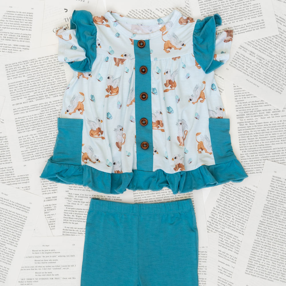 Butterflies Bamboo Short Sleeve Tunic + Legging Set Laree + Co.