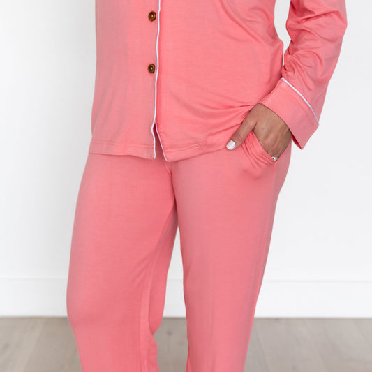 Bamboo Luxe Lounge Set Long Sleeve Women's Lillian's Garden Swans