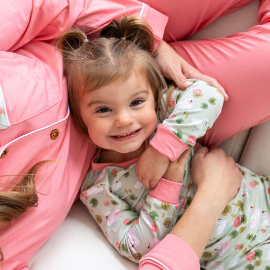 Bamboo Long Sleeve 2-Piece Set Lillian's Garden Swans
