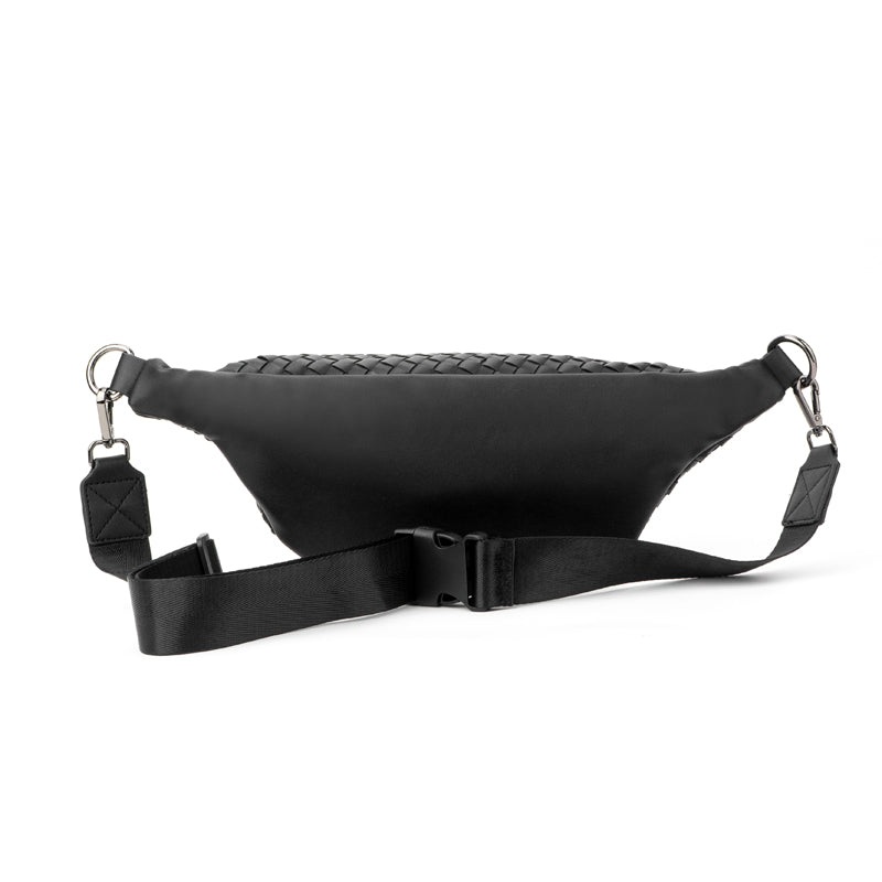 Woven Leather Vegan Sling Bag The Riley