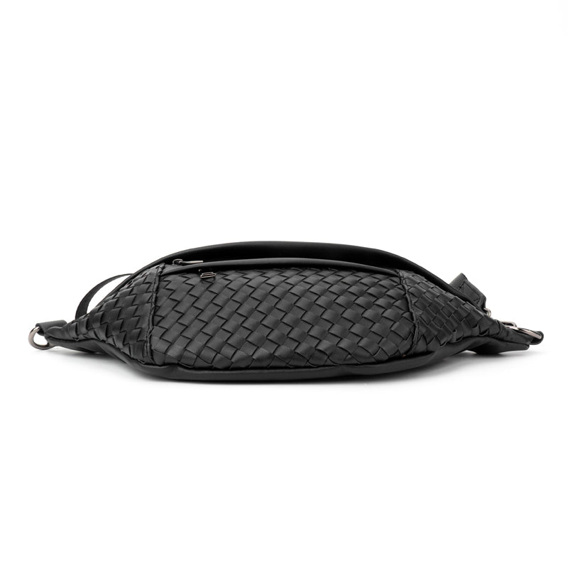 Woven Leather Vegan Sling Bag The Riley