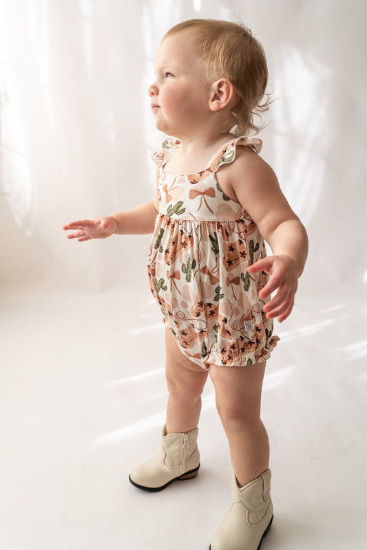Bubble Romper Cowgirl Style Bamboo Blend Romper