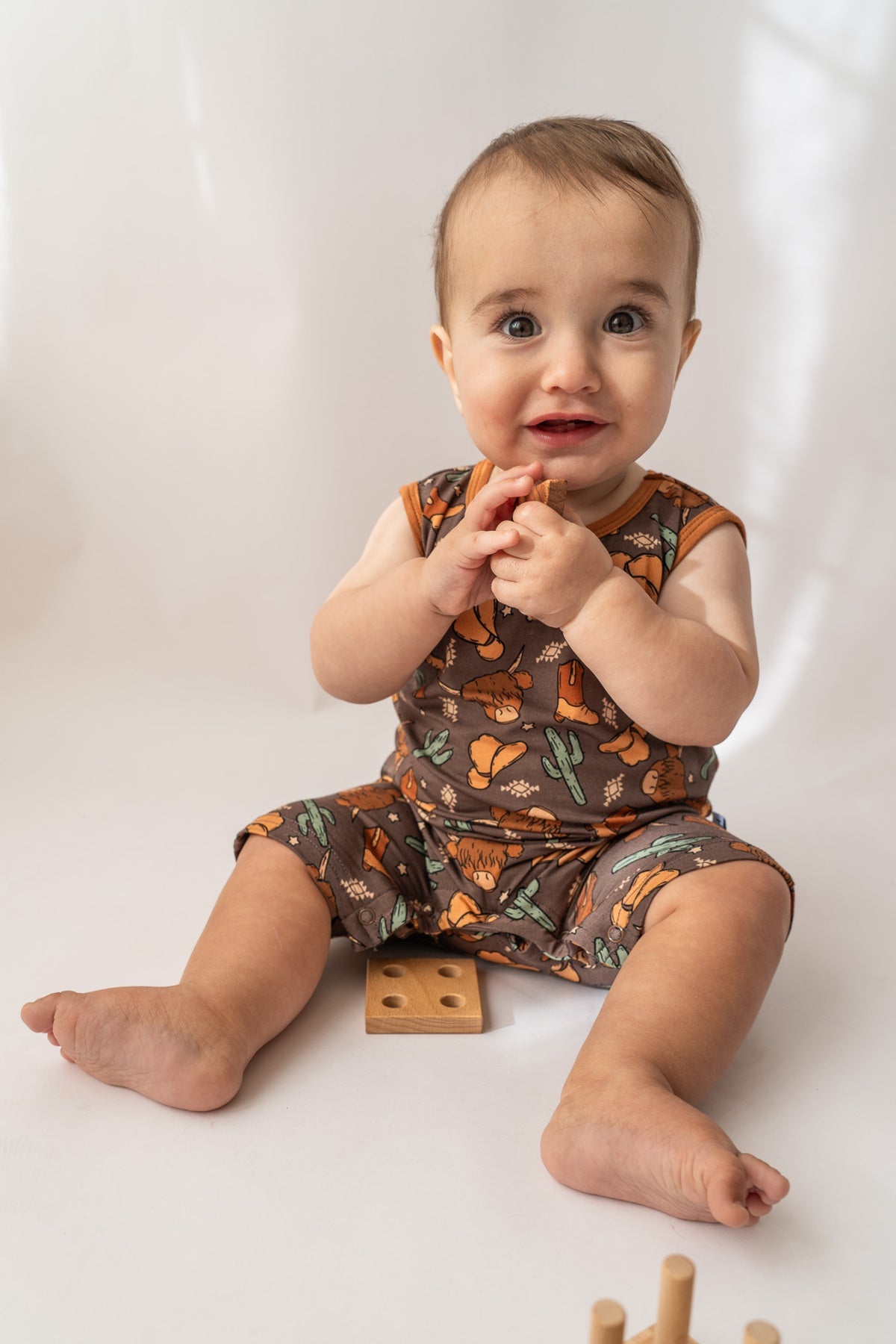 Highland Cow Shorty Tank Romper Soft Sleeveless Romper HouseofHenry.co