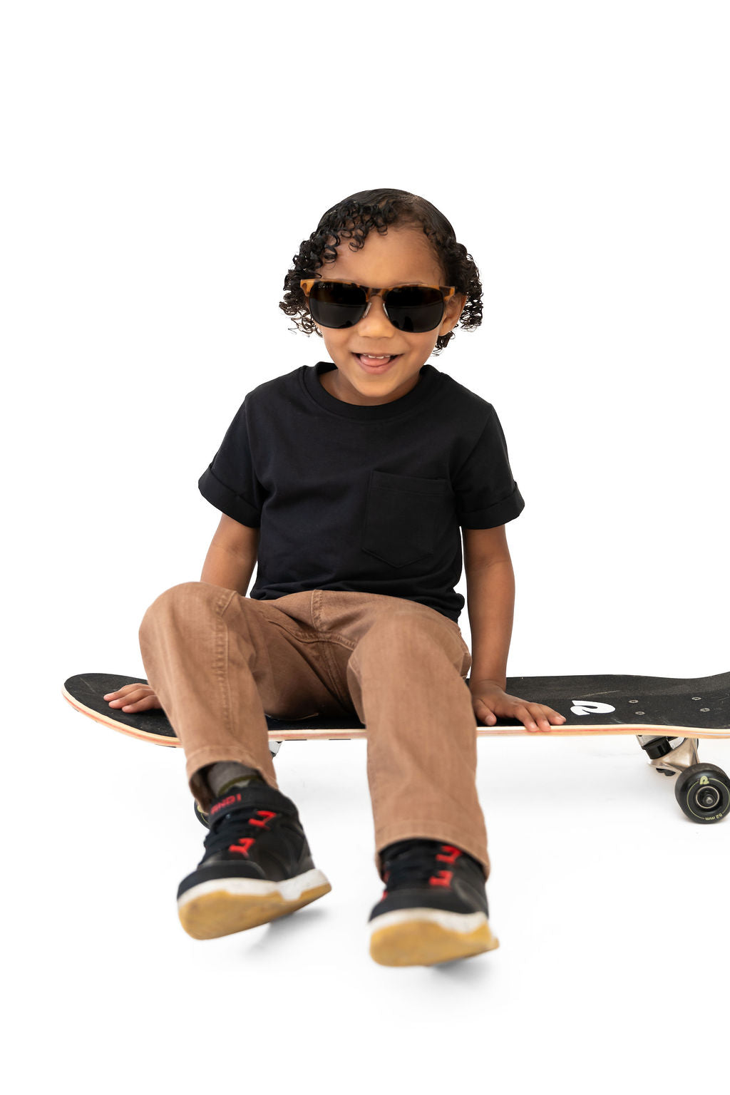 Boxy Fit Earthy Tone Kids Tee Onyx