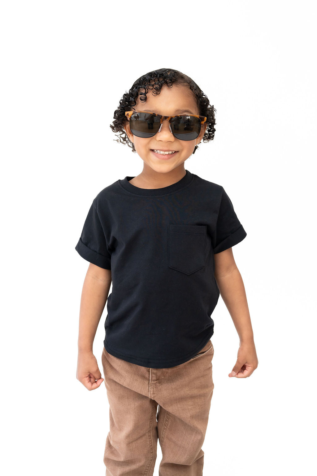 Boxy Fit Earthy Tone Kids Tee Onyx