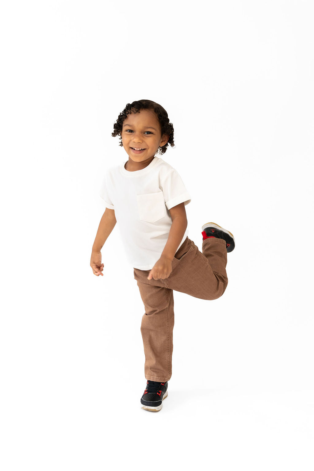 Ivory Boxy Fit Kids Tee Shirt