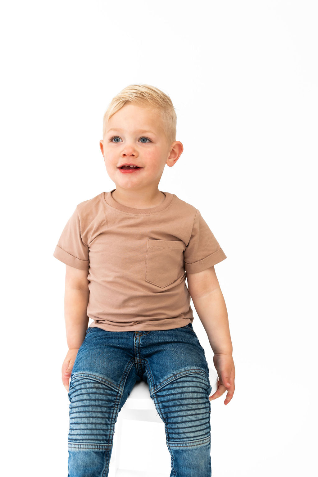 Boxy Fit Earthy Tone Kids Tee Shirt Laree + Co.
