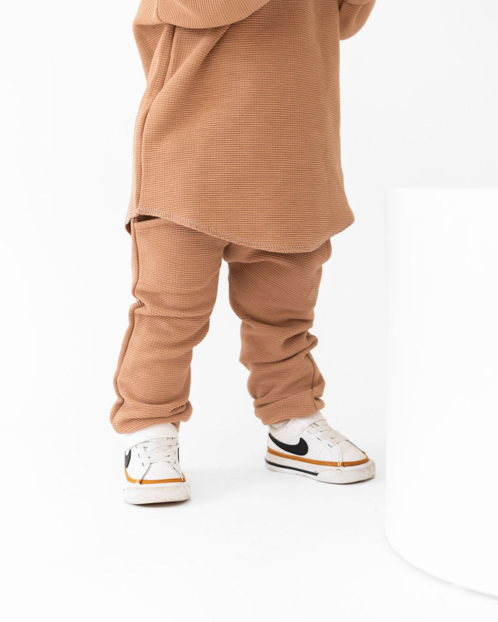 Waffle Knit Cozy Joggers in Umber for Kids Laree + Co.