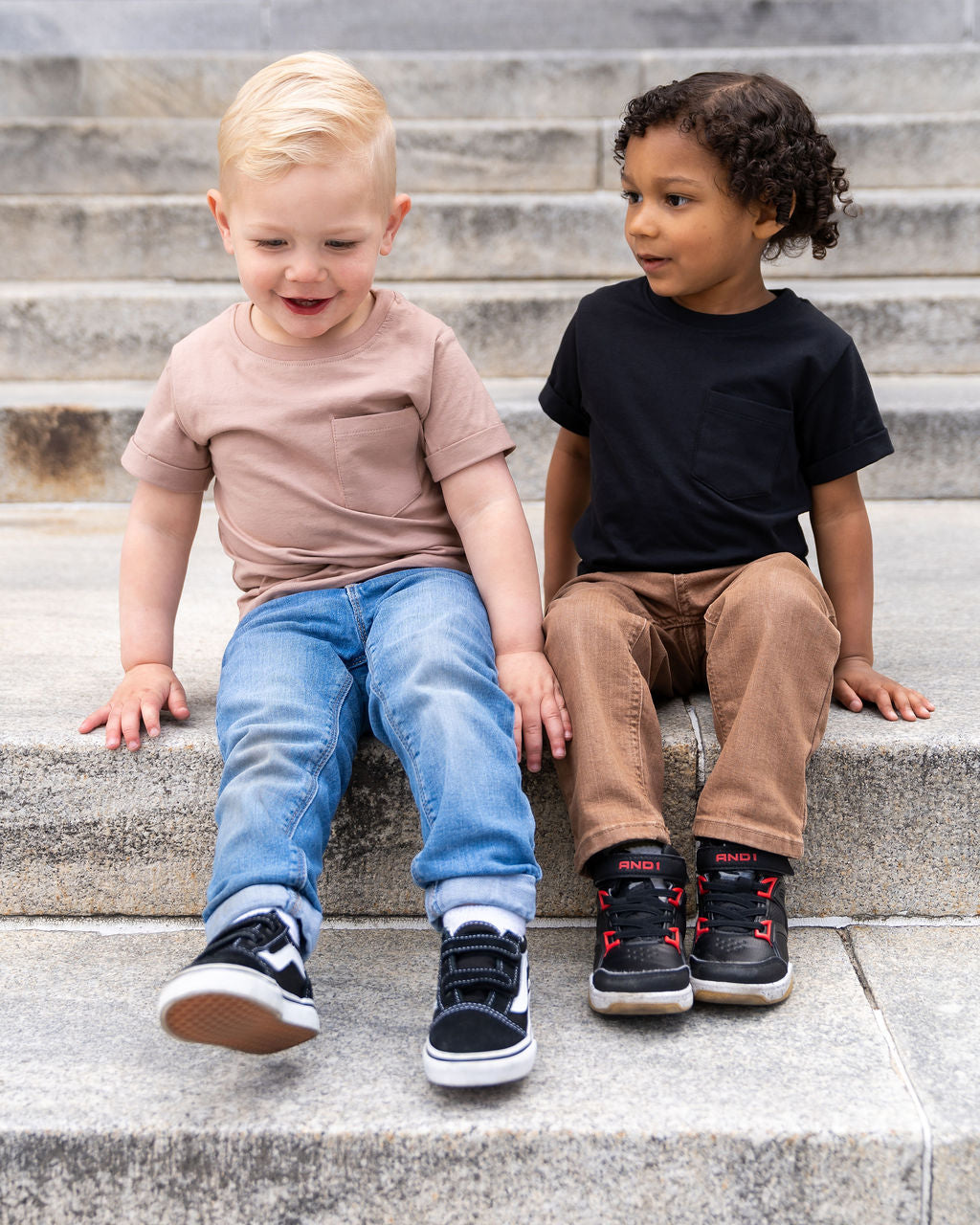 Boxy Fit Earthy Tone Kids Tee Shirt Laree + Co.