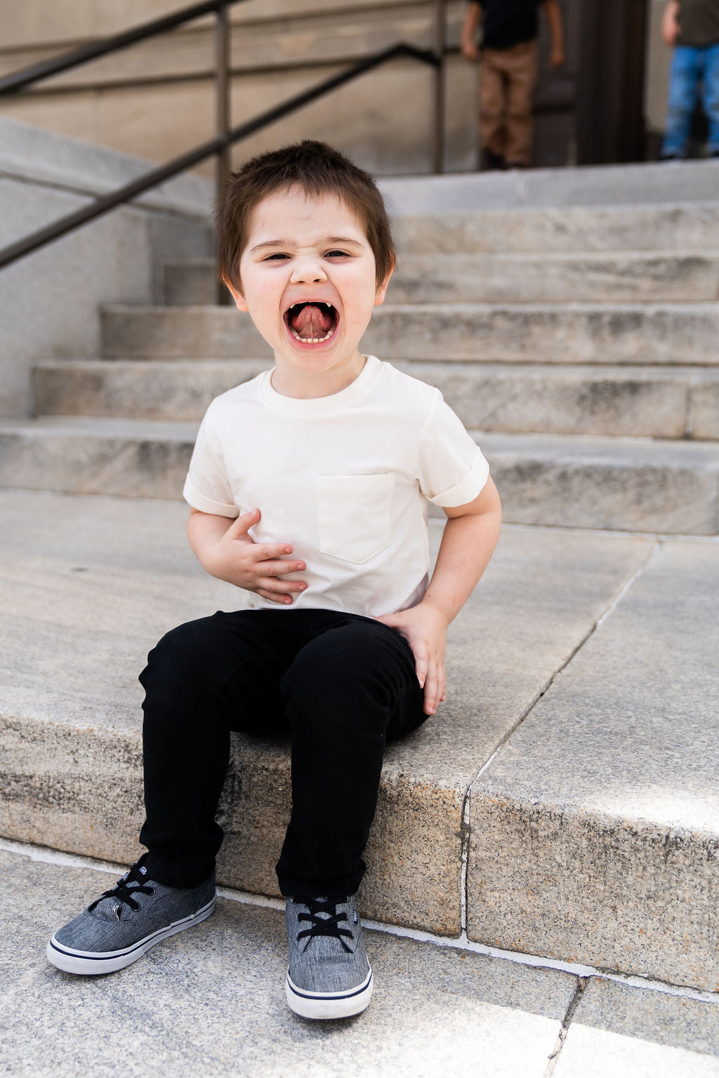 Ivory Boxy Fit Kids Tee Shirt