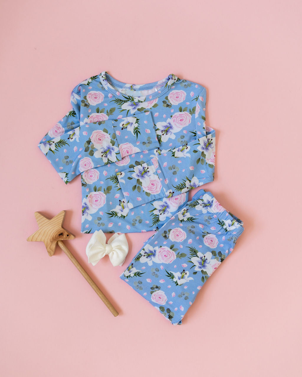 Lillian Floral Bamboo Long Sleeve 2-Piece Set Laree + Co.