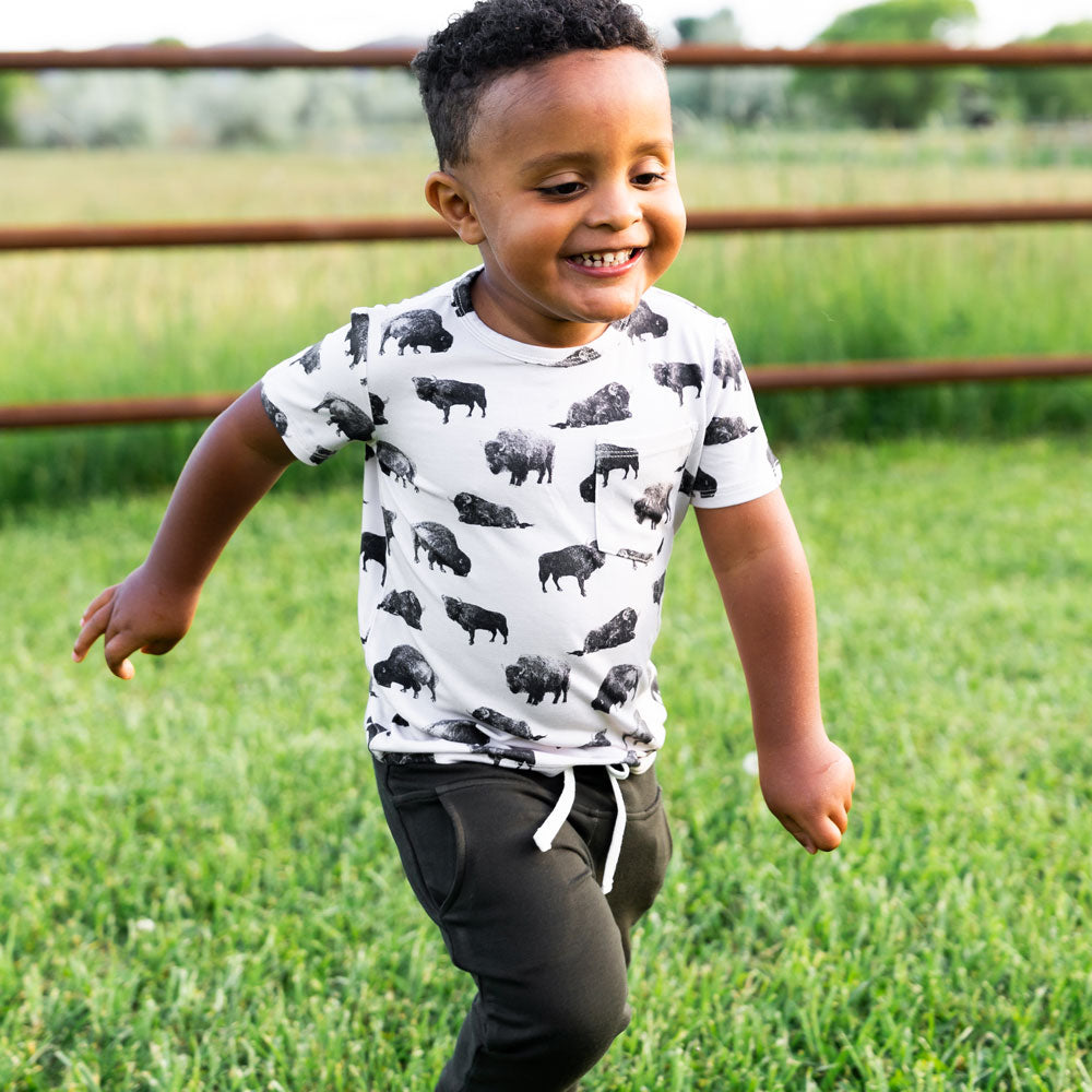 Bamboo Pocket Tee + Jogger Set Short Sleeve Kids Daywear Stetson