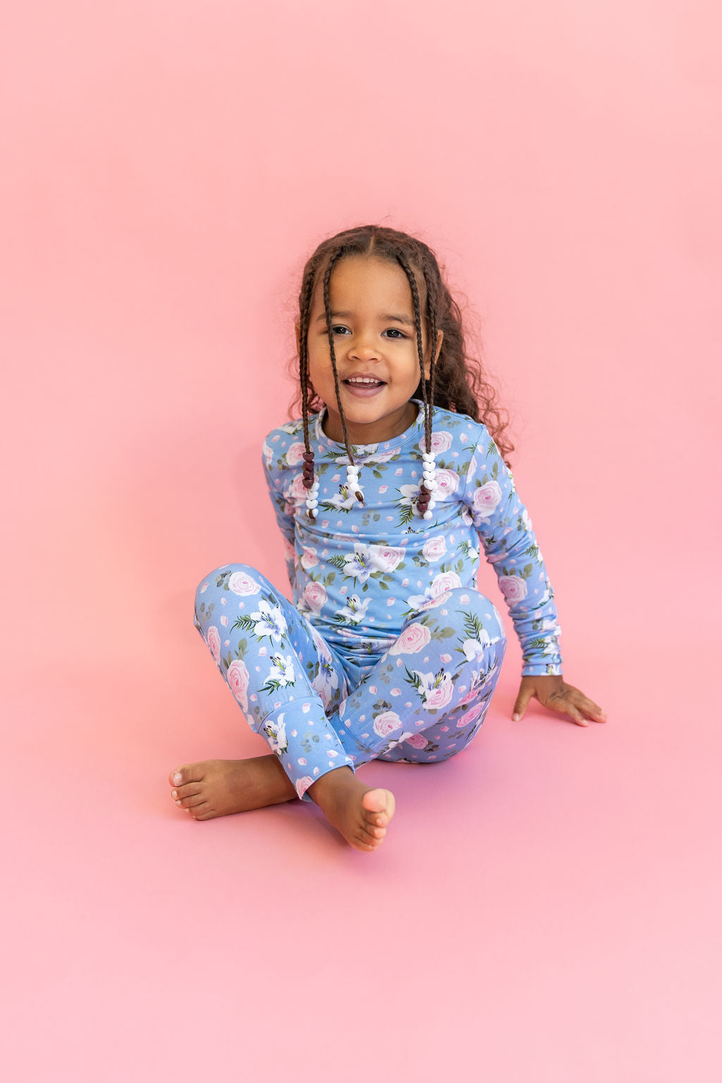 Lillian Floral Bamboo Long Sleeve 2-Piece Set Laree + Co.