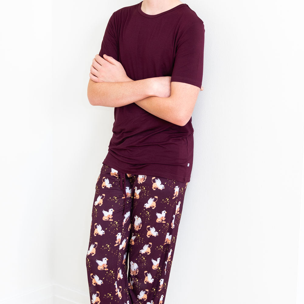 Griffin Bamboo Short Sleeve Adult Lounge Top Laree + Co.