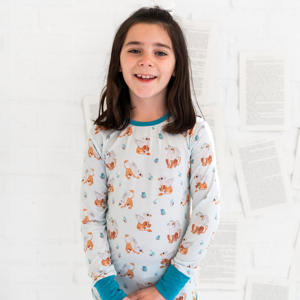 Butterflies Bamboo Long Sleeve 2-Piece Set Griffin