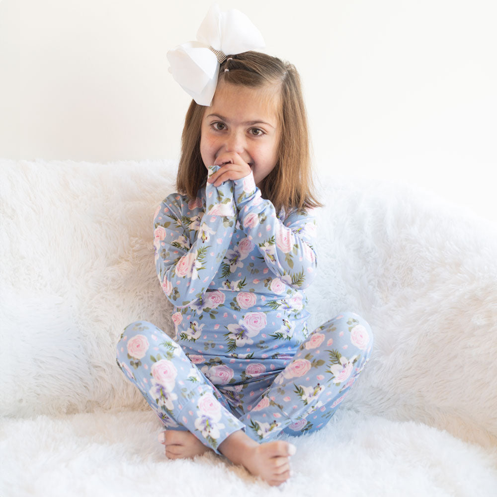 Lillian Floral Bamboo Long Sleeve 2-Piece Set Laree + Co.