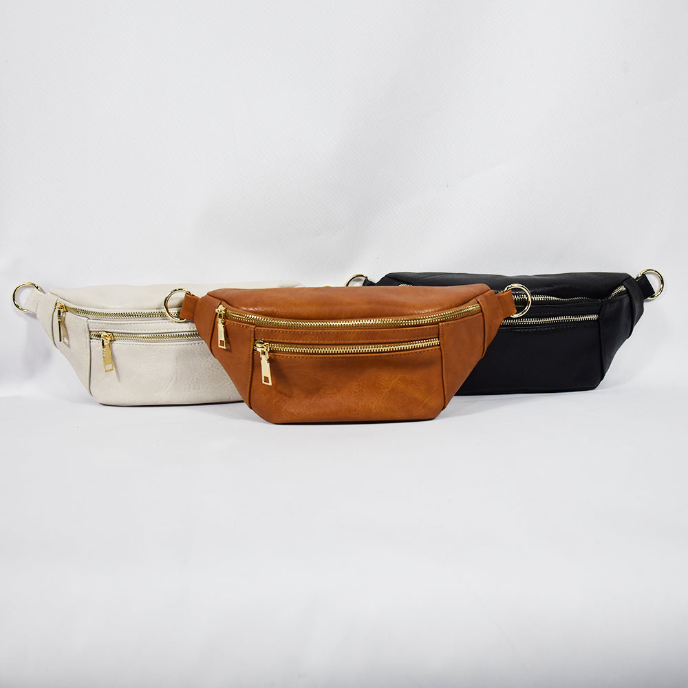 Dual Zipper Compact Sling Bag The Soho Babs+Birdie