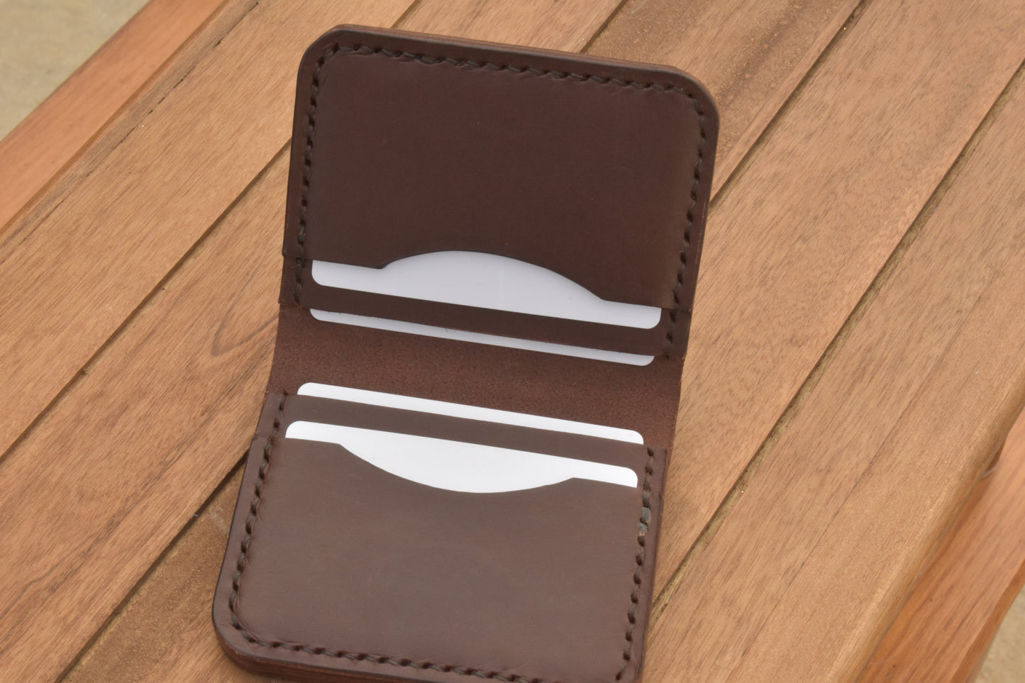 6 Pocket Card Bi Fold Full Grain Leather Wallet Italian Buttero