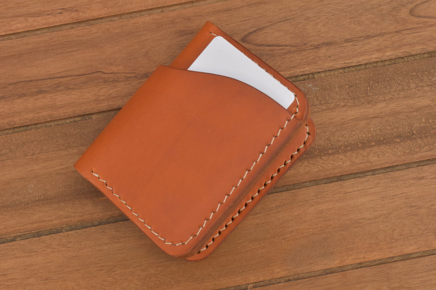 6 Pocket Card Bi Fold Full Grain Leather Wallet Italian Buttero