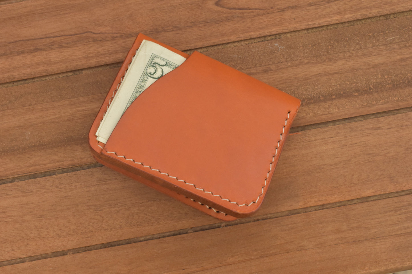 6 Pocket Card Bi Fold Full Grain Leather Wallet Italian Buttero