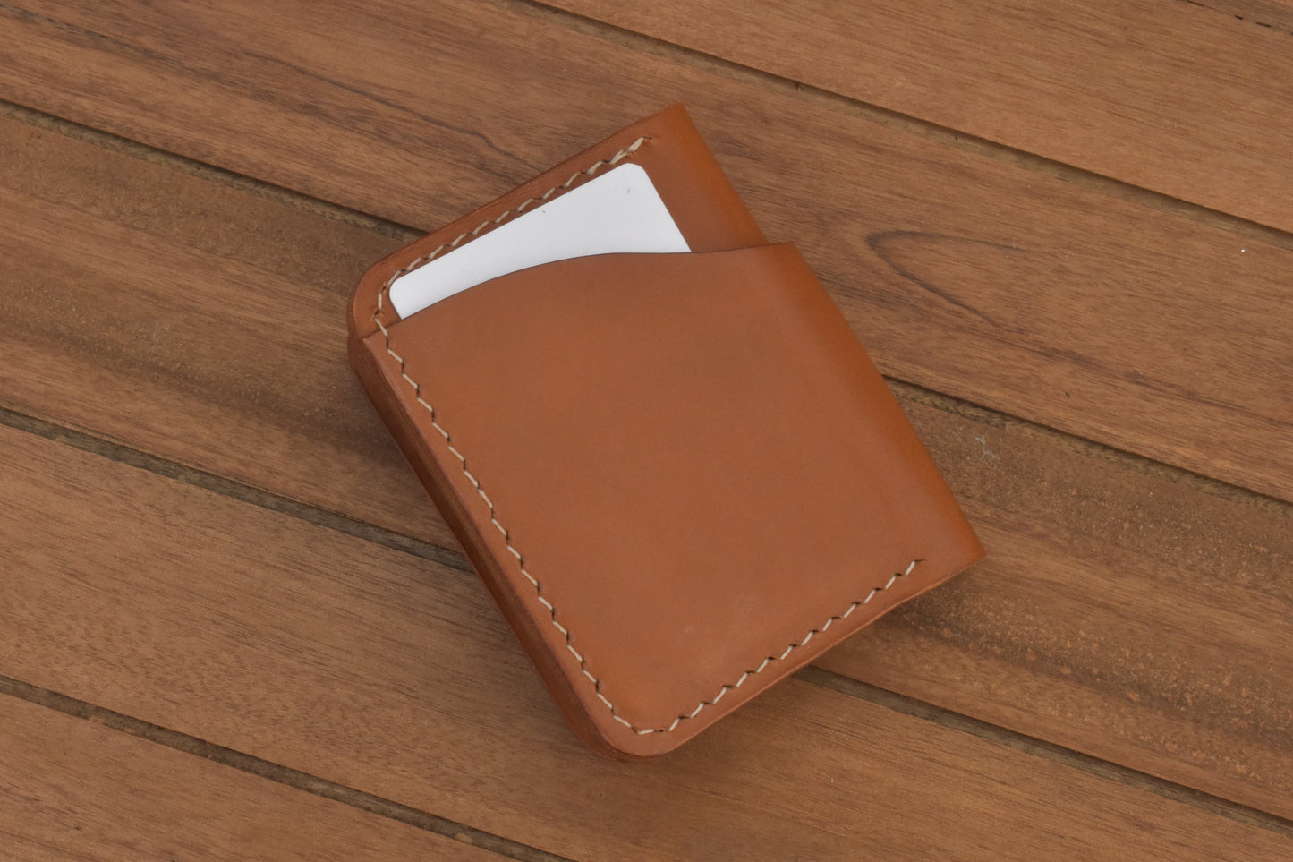 6 Pocket Card Bi Fold Full Grain Leather Wallet Italian Buttero