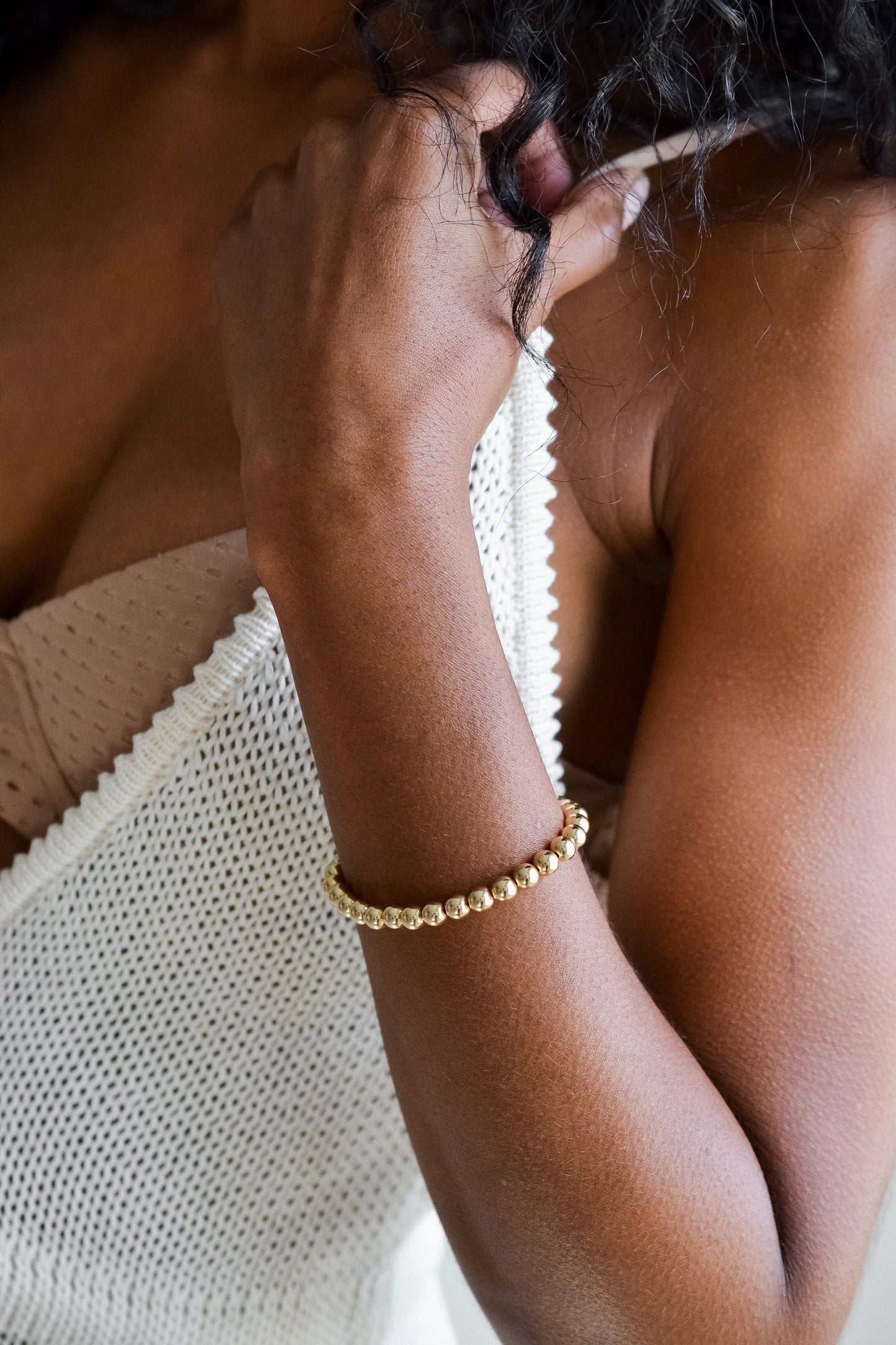 14k Gold Filled Beaded Cameron Bracelet