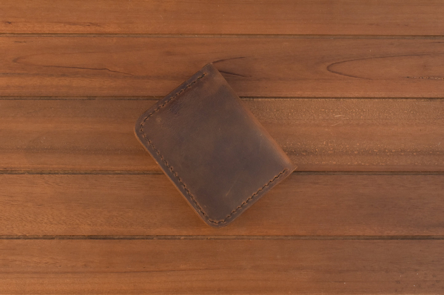 5 Pocket Card Wallet Compact Full Grain Leather Wallet Made in USA