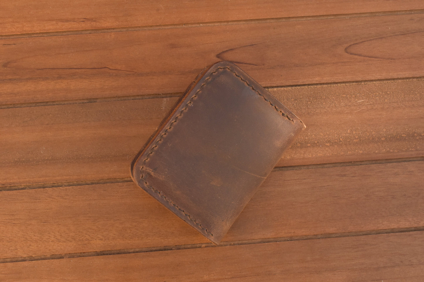 5 Pocket Card Wallet Compact Full Grain Leather Wallet Made in USA