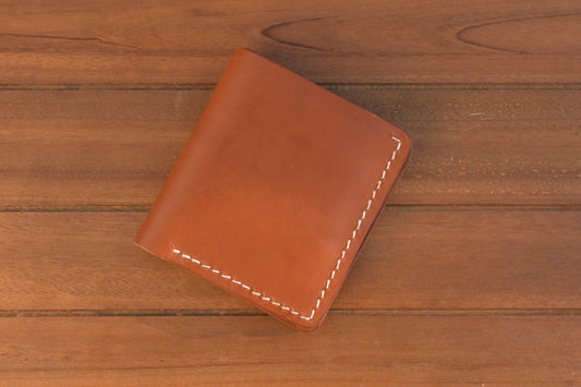 ID Bi Fold Full Grain Leather Wallet Made in USA