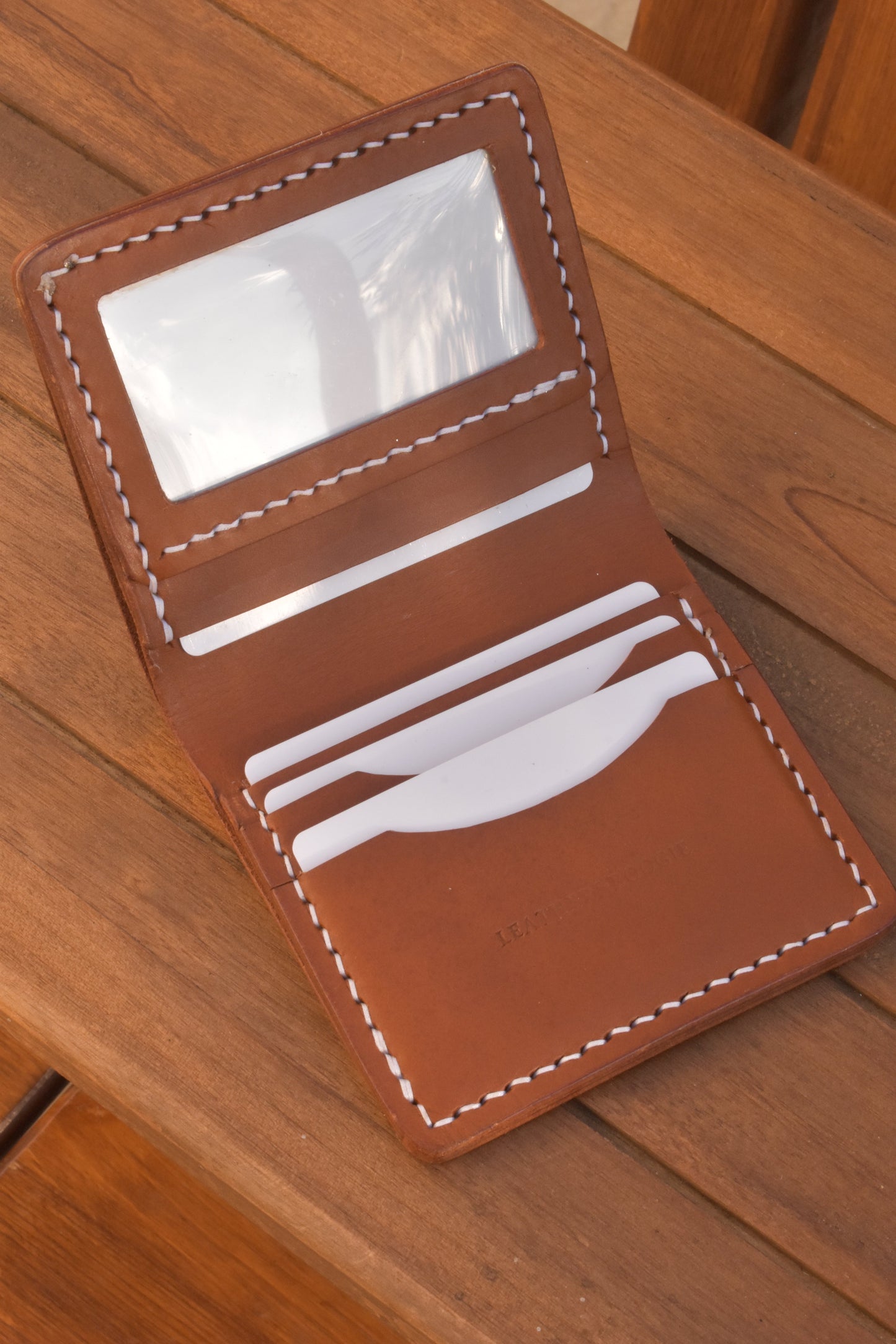 ID Bi Fold Full Grain Leather Wallet Made in USA