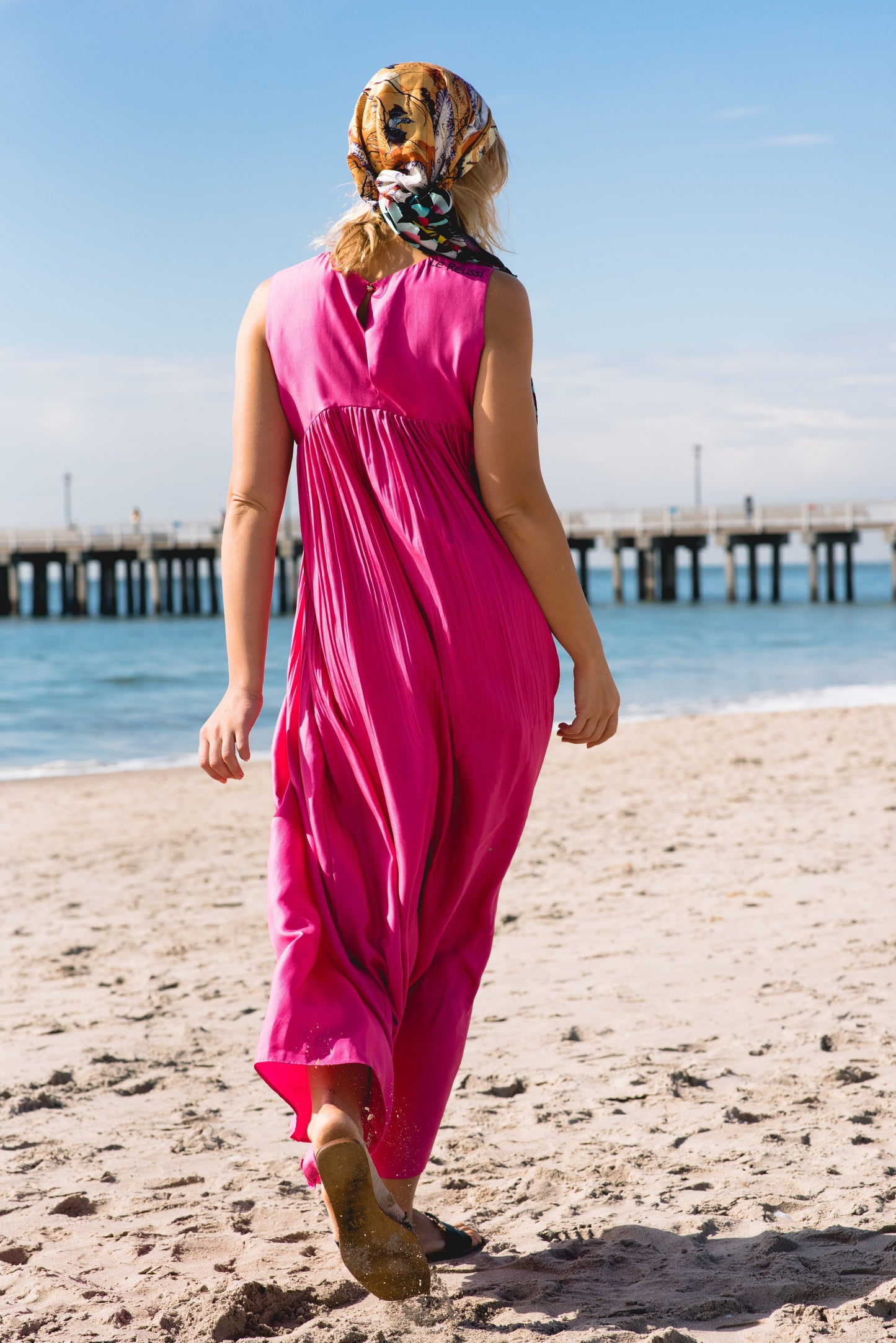 Romane Maxi Pink Silk Dress