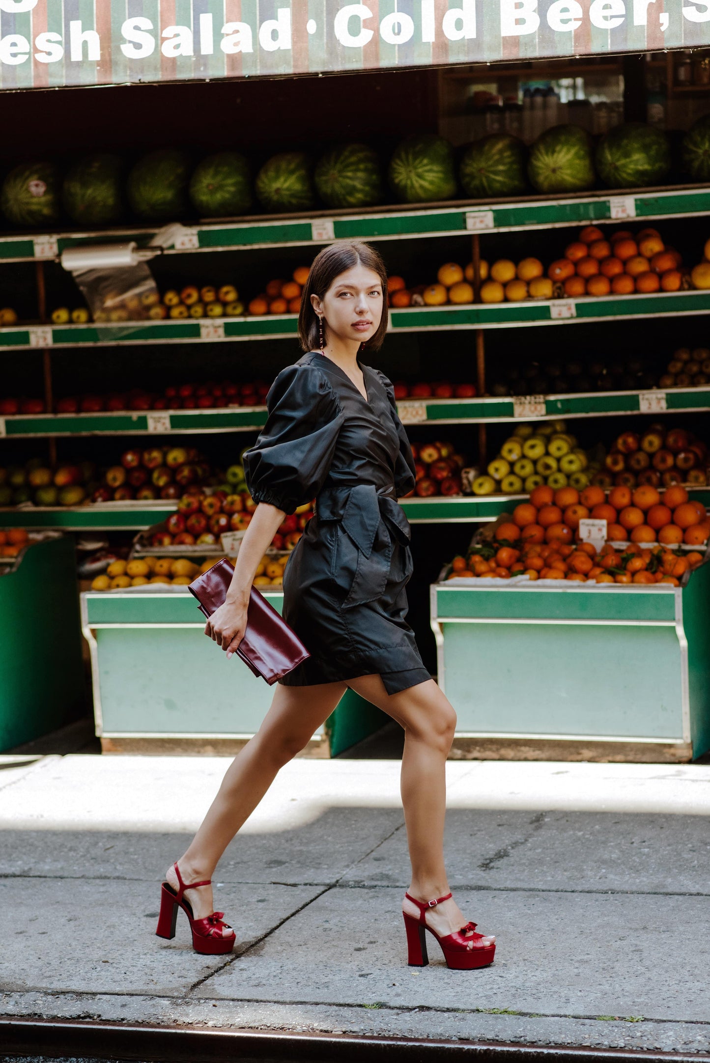 Black Lusso Elegant Wrap Dress Le Réussi
