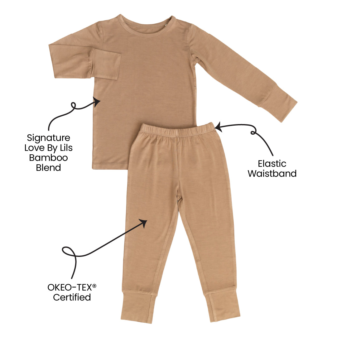 Dune Solid Bamboo Long Sleeve 2-Piece Set