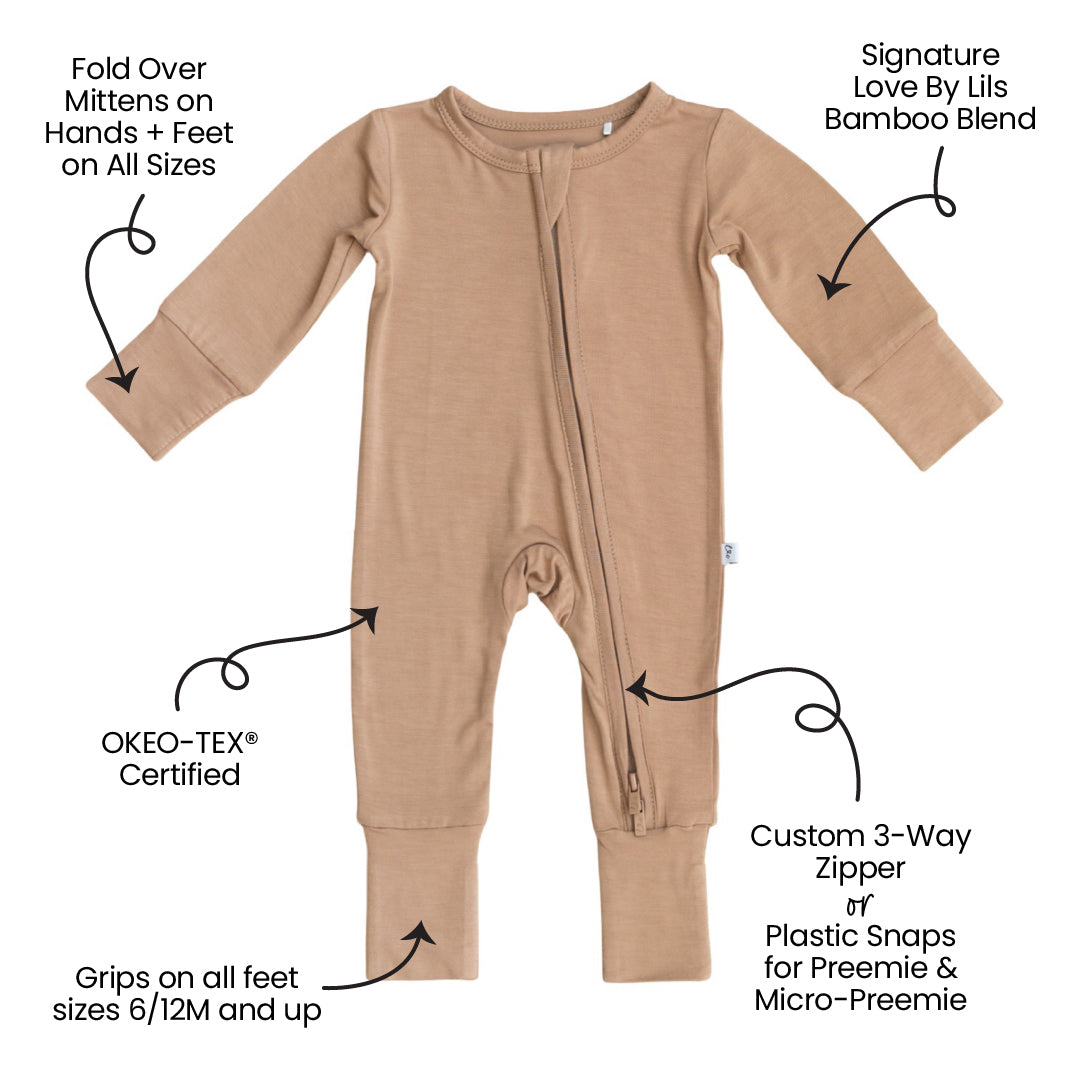 Bamboo Solid Convertible Footie Laree + Co.