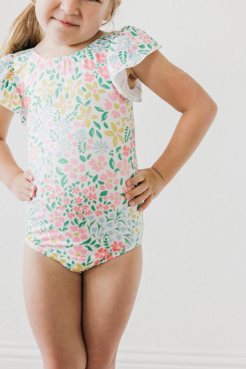 Daffodils Flutter Sleeve Short Sleeve Leotard Mila & Rose