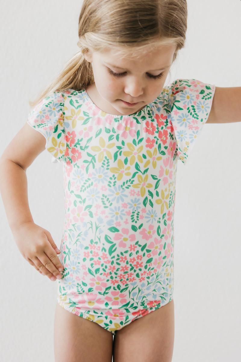 Daffodils Flutter Sleeve Short Sleeve Leotard Mila & Rose