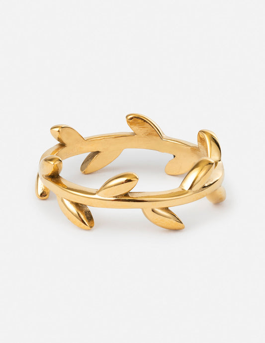 Dainty Olive Branch Ring Symbol of Peace Elevated Faith