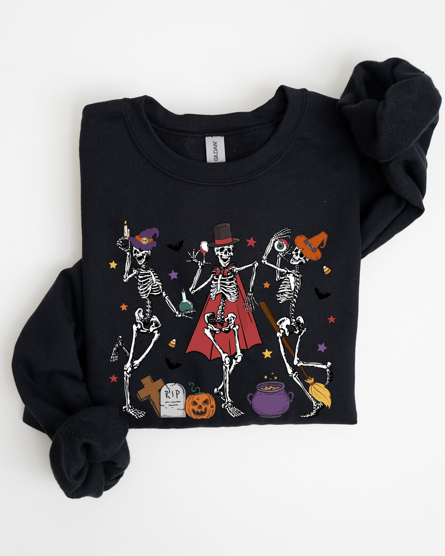 Dancing Skeleton Halloween Party Cute Fun Spooky Sweatshirt